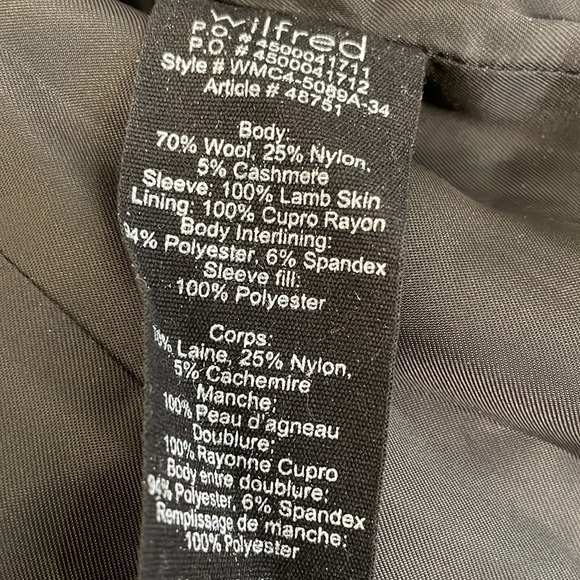 Wilfred Cocoon Jacket with Leather Sleeves - Picture 6 of 6